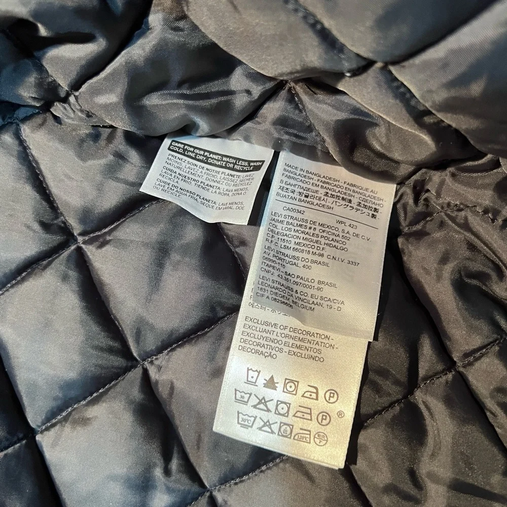 Women’s Levi's Original Trucker Black Quilted Insulated
Softshell Jacket - Picture 11 of 11